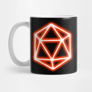 Glowing Red D20 Mug